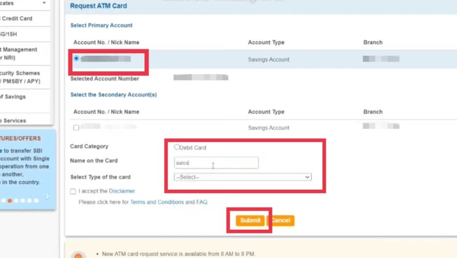 SBI ATM Card के लिए Apply कैसे करें? (Online)